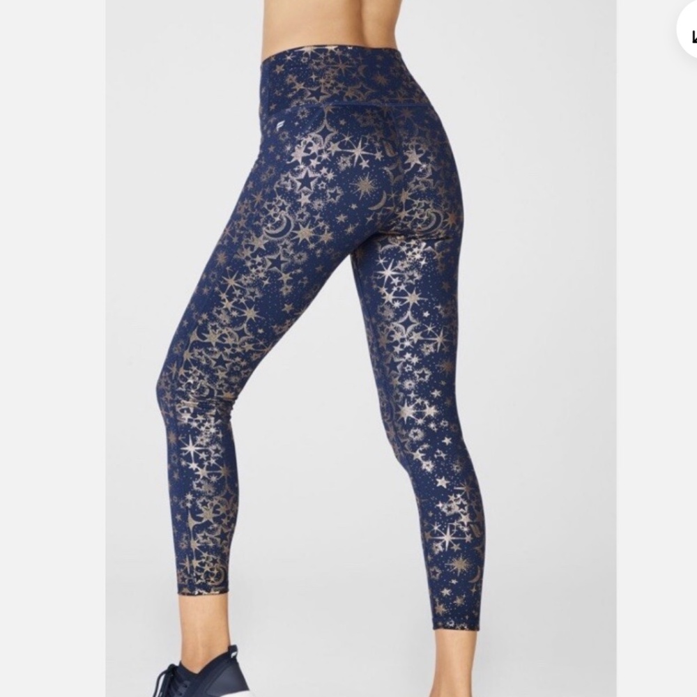 Fabletics High-Waisted PowerHold® Printed 7/8! Stars and Moons